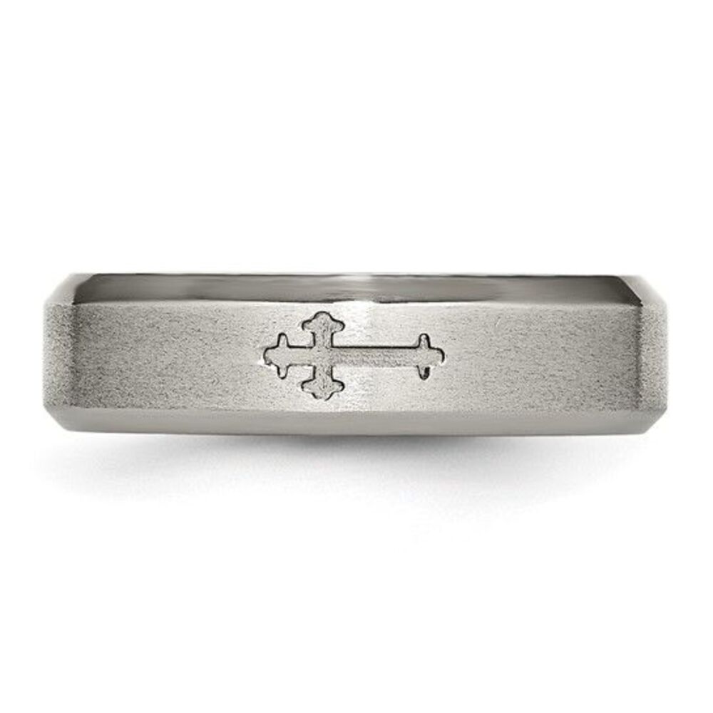 Kazi Luxury Chisel Titanium Brushed Center Cross … - image 4